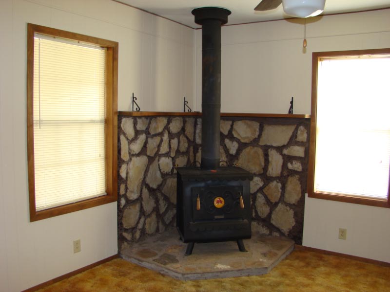 Living Room with Wood Stove